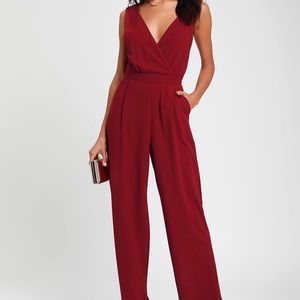 NWOT Lulus Wide Leg Lace Jumpsuit